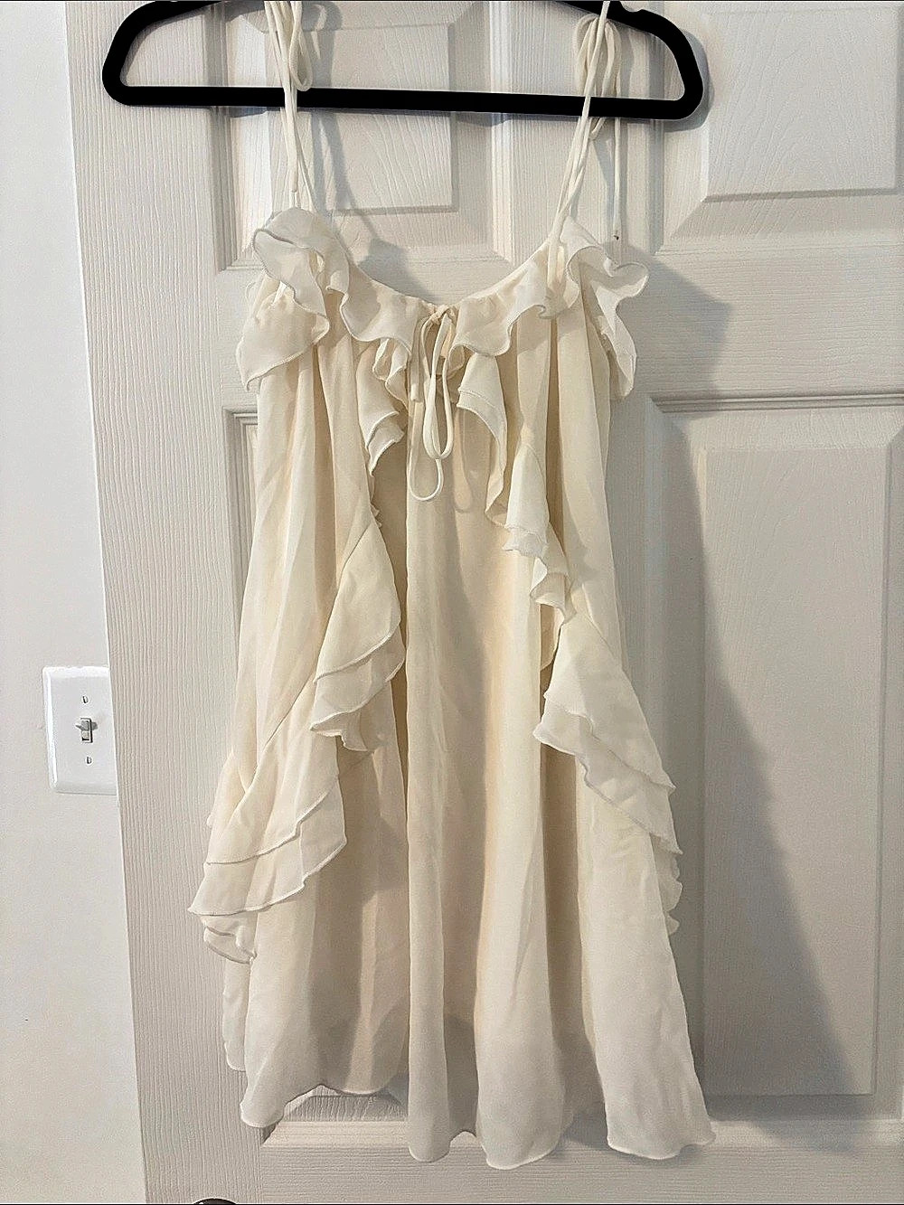 Wild Fable Ruffle Dress in Cream Like New